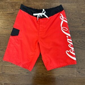 Coca Cola Athletic Red and Black Men's Shorts
